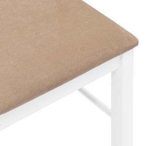 vidaXL Krzesła do jadalni z poduszkami 2 szt. Białe lite drewno gumowe 8