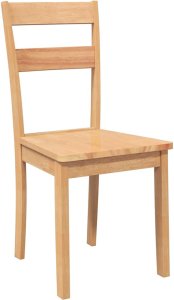 vidaXL Krzesła do jadalni 2 szt. Naturalne drewno lite guma 4
