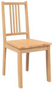 vidaXL Krzesła do jadalni 2 szt. Naturalne drewno lite guma 4