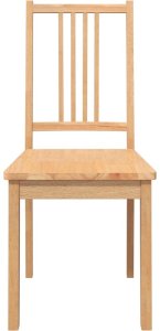 vidaXL Krzesła do jadalni 2 szt. Naturalne drewno lite guma 5