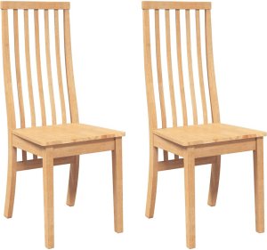vidaXL Krzesła do jadalni 2 szt. lite drewno guma 2