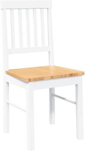 vidaXL Krzesła do jadalni 2 szt. Białe lite drewno gumowe 4