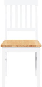 vidaXL Krzesła do jadalni 2 szt. Białe lite drewno gumowe 5