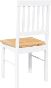 vidaXL Krzesła do jadalni 2 szt. Białe lite drewno gumowe 7