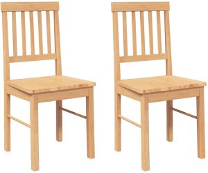 vidaXL Krzesła do jadalni 2 szt. lite drewno guma 2