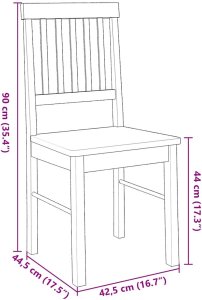 vidaXL Krzesła do jadalni 2 szt. lite drewno guma 10