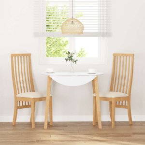 vidaXL Krzesła do jadalni z poduszkami 2 szt. lite drewno guma 3