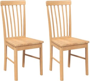 vidaXL Krzesła do jadalni 2 szt. lite drewno guma 2