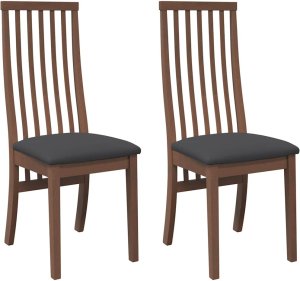 vidaXL Krzesła do jadalni z poduszkami 2 szt. lite drewno gumowe 2