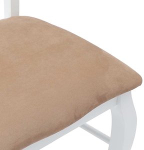 vidaXL Krzesła do jadalni z poduszkami 2 szt. Białe lite drewno gumowe 8