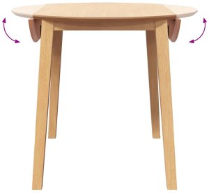 vidaXL Stół jadalny drewno lite Guma 9