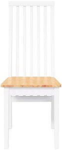 vidaXL Krzesła do jadalni 2 szt. Białe lite drewno gumowe 5