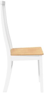 vidaXL Krzesła do jadalni 2 szt. Białe lite drewno gumowe 6