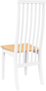 vidaXL Krzesła do jadalni 2 szt. Białe lite drewno gumowe 7