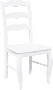 vidaXL Krzesła do jadalni 2 szt. Białe lite drewno gumowe 4
