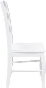 vidaXL Krzesła do jadalni 2 szt. Białe lite drewno gumowe 6