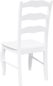 vidaXL Krzesła do jadalni 2 szt. Białe lite drewno gumowe 7