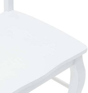 vidaXL Krzesła do jadalni 2 szt. Białe lite drewno gumowe 8