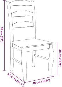 vidaXL Krzesła do jadalni 2 szt. Białe lite drewno gumowe 10