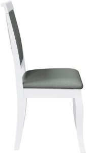 vidaXL Krzesła do jadalni z poduszkami 2 szt. Białe lite drewno gumowe 6