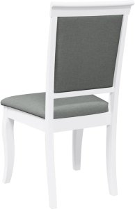 vidaXL Krzesła do jadalni z poduszkami 2 szt. Białe lite drewno gumowe 7