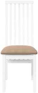 vidaXL Krzesła do jadalni z poduszkami 2 szt. Białe lite drewno gumowe 5