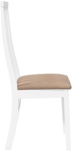 vidaXL Krzesła do jadalni z poduszkami 2 szt. Białe lite drewno gumowe 6