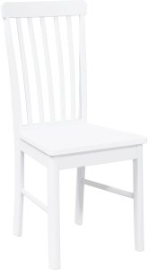 vidaXL Krzesła do jadalni 2 szt. Białe lite drewno gumowe 4