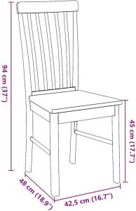 vidaXL Krzesła do jadalni 2 szt. Białe lite drewno gumowe 9