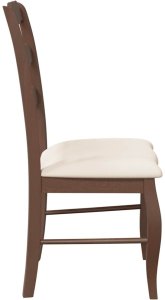 vidaXL Krzesła do jadalni z poduszkami 2 szt. lite drewno gumowe 6