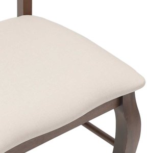 vidaXL Krzesła do jadalni z poduszkami 2 szt. lite drewno gumowe 8