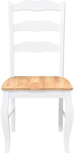 vidaXL Krzesła do jadalni 2 szt. Białe lite drewno gumowe 5