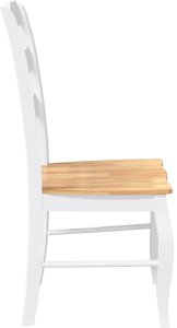 vidaXL Krzesła do jadalni 2 szt. Białe lite drewno gumowe 6