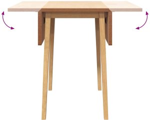 vidaXL Stół jadalny Naturalne drewno lite Guma 9