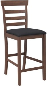 vidaXL Hokery barowe z poduszkami 2 szt. Brązowe lite drewno gumowe 4