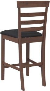 vidaXL Hokery barowe z poduszkami 2 szt. Brązowe lite drewno gumowe 7