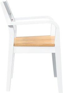 vidaXL Krzesła do jadalni 2 szt. Białe lite drewno gumowe 6