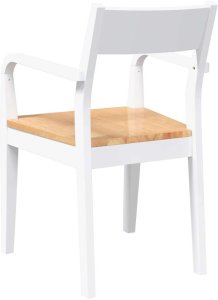 vidaXL Krzesła do jadalni 2 szt. Białe lite drewno gumowe 7