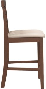 vidaXL Hokery barowe z poduszkami 2 szt. Brązowe lite drewno gumowe 6