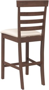 vidaXL Hokery barowe z poduszkami 2 szt. Brązowe lite drewno gumowe 7