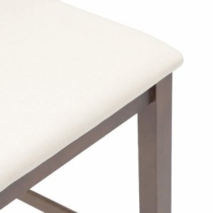 vidaXL Hokery barowe z poduszkami 2 szt. Brązowe lite drewno gumowe 8