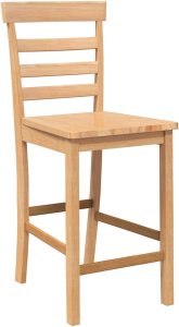 vidaXL Hokery barowe 2 szt. drewno lite guma 4