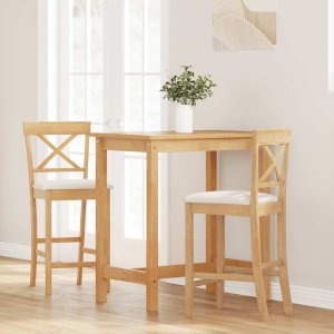 vidaXL Hokery barowe z poduszkami 2 szt. guma 3