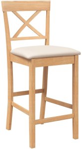 vidaXL Hokery barowe z poduszkami 2 szt. guma 4