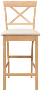 vidaXL Hokery barowe z poduszkami 2 szt. guma 5