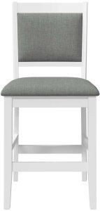 vidaXL Hokery barowe z poduszkami 2 szt. Białe lite drewno gumowe 5