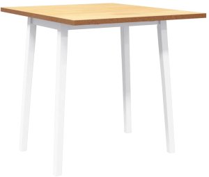 vidaXL Stół jadalny biały lite drewno guma 4