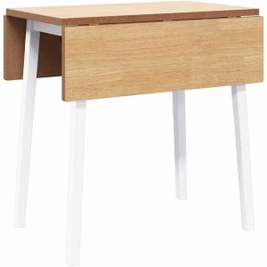 vidaXL Stół jadalny biały lite drewno guma 7