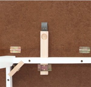 vidaXL Stół jadalny biały lite drewno guma 10