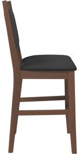 vidaXL Hokery barowe z poduszkami 2 szt. Brązowe lite drewno gumowe 6